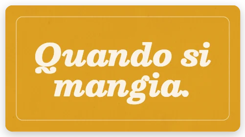 Quando si mangia.